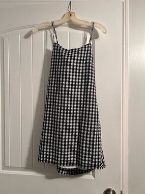 American Eagle Outfitters Black and White Gingham Slip